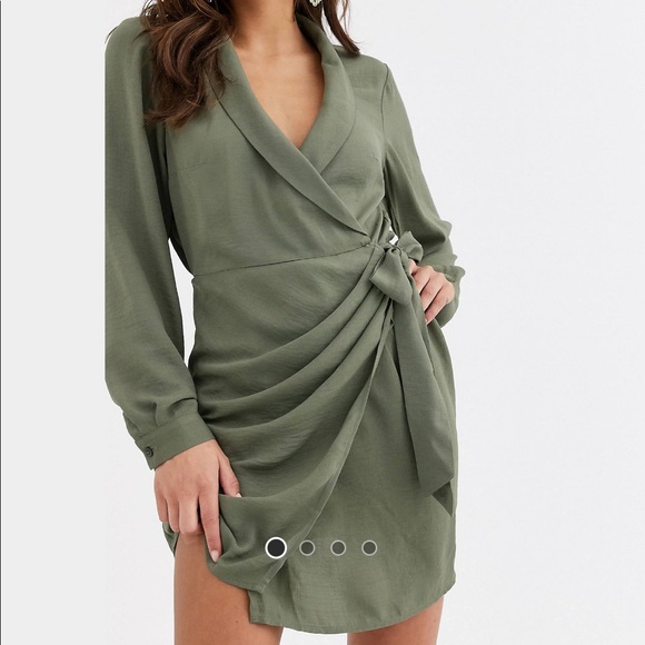 ASOS collared wrap dress